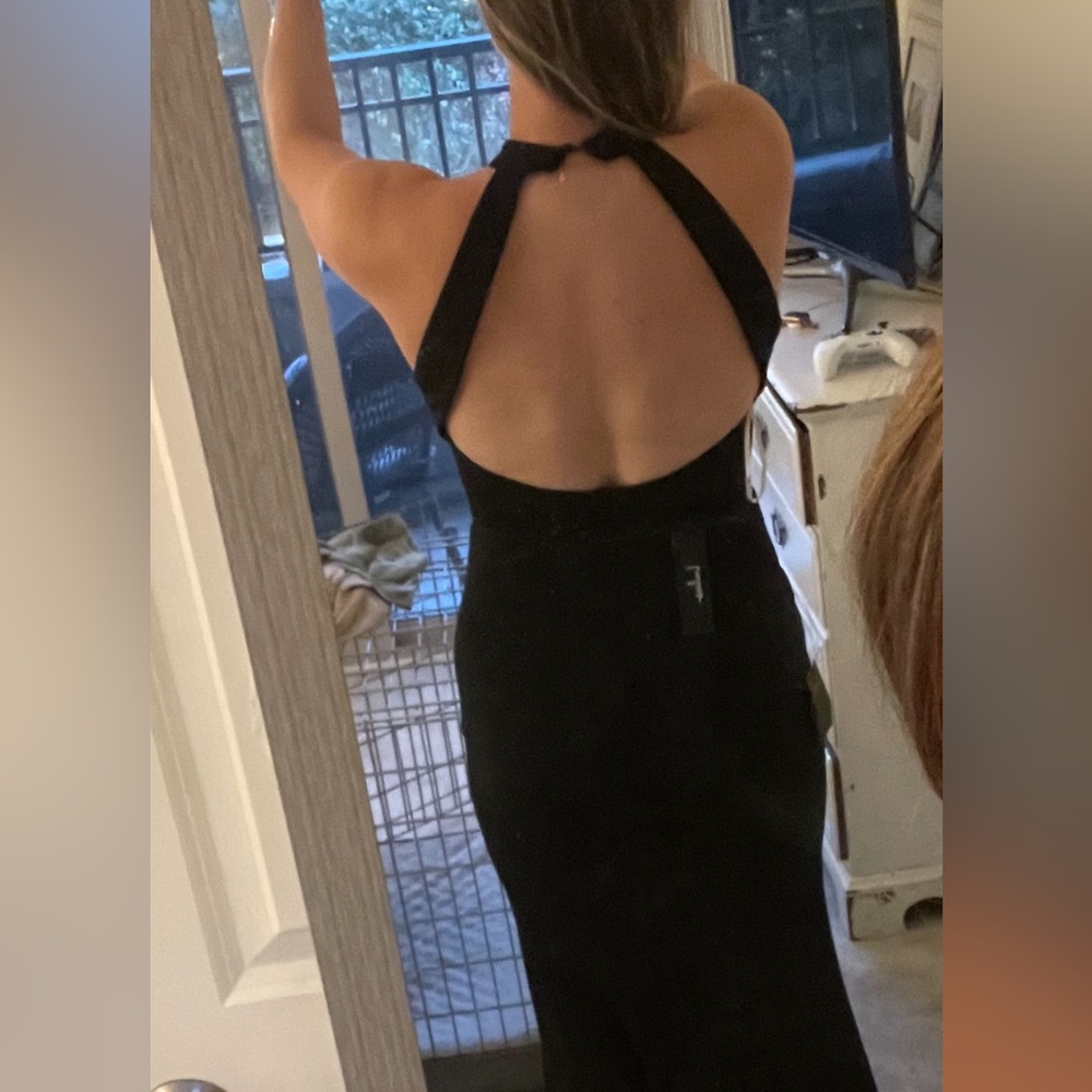 Like a Dream Black Halter Mermaid maxi dress